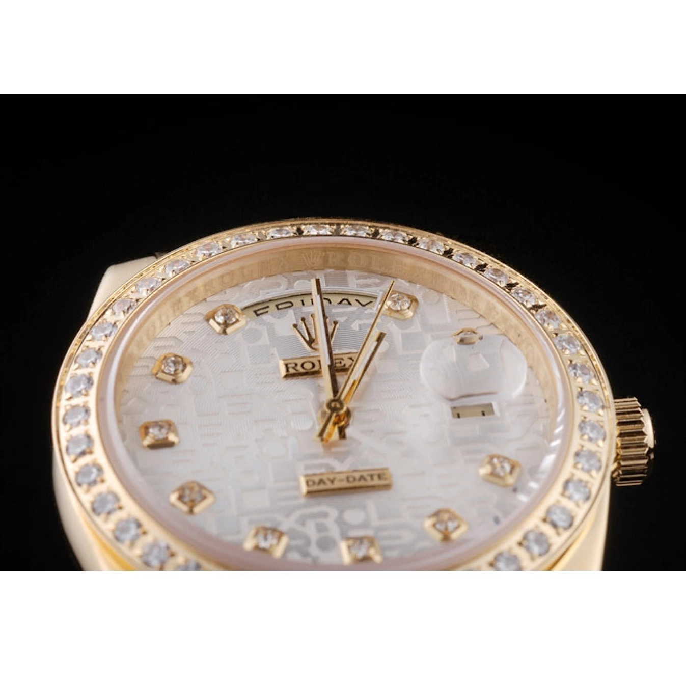 Aaa fake watches Dial Plated Gold White Yellow Day-Date Rolex Stainless Steel 18k 0709